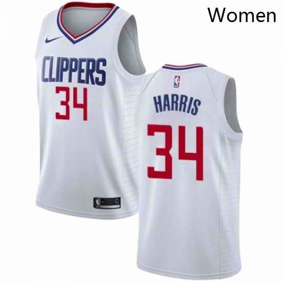 Womens Nike Los Angeles Clippers 34 Tobias Harris Swingman White NBA Jersey Association Edition